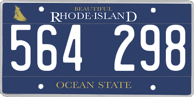 RI license plate 564298