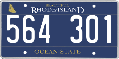 RI license plate 564301