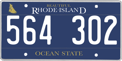 RI license plate 564302