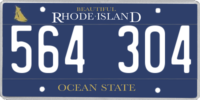 RI license plate 564304
