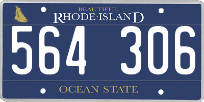 RI license plate 564306