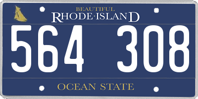 RI license plate 564308