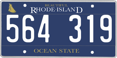 RI license plate 564319