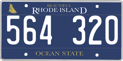 RI license plate 564320
