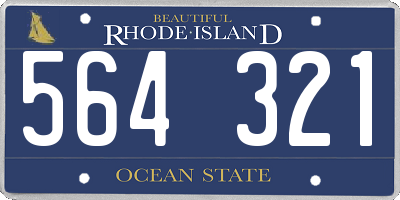 RI license plate 564321