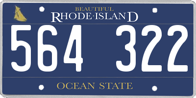 RI license plate 564322
