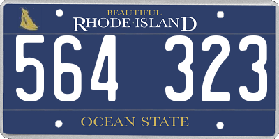 RI license plate 564323