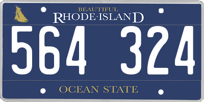 RI license plate 564324