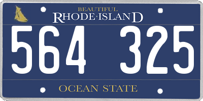 RI license plate 564325