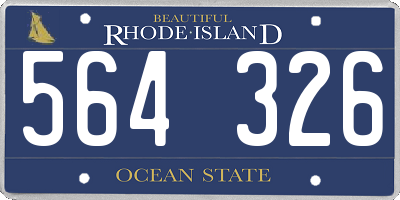 RI license plate 564326