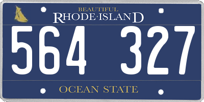 RI license plate 564327
