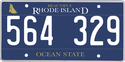 RI license plate 564329