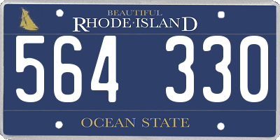 RI license plate 564330