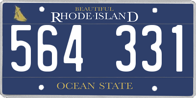 RI license plate 564331