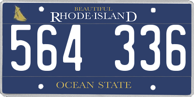 RI license plate 564336