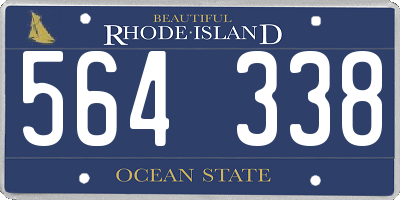 RI license plate 564338