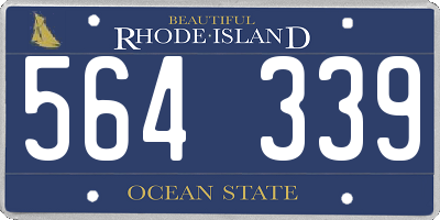 RI license plate 564339