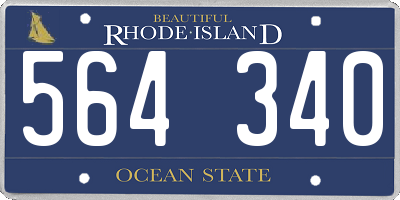 RI license plate 564340