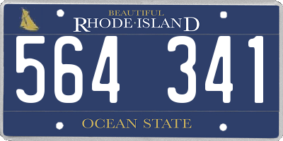 RI license plate 564341