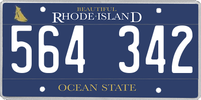 RI license plate 564342