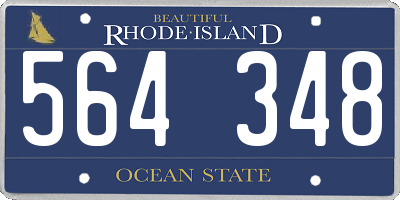 RI license plate 564348