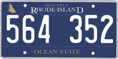RI license plate 564352