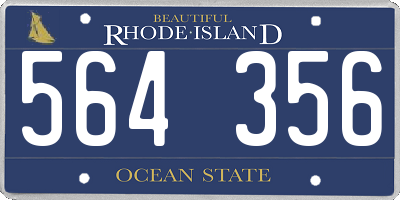 RI license plate 564356