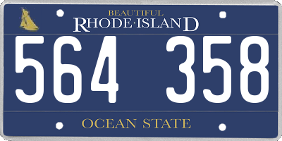 RI license plate 564358