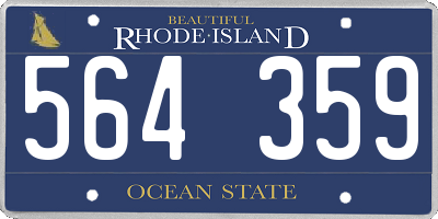 RI license plate 564359