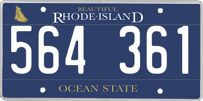 RI license plate 564361
