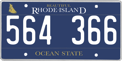 RI license plate 564366