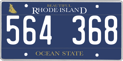 RI license plate 564368