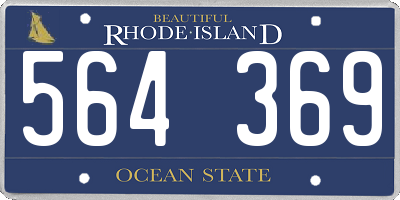 RI license plate 564369