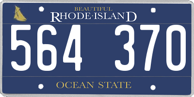 RI license plate 564370