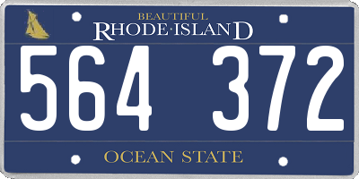RI license plate 564372