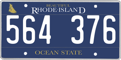 RI license plate 564376