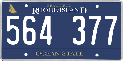 RI license plate 564377