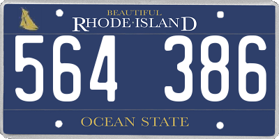 RI license plate 564386
