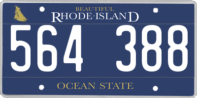 RI license plate 564388