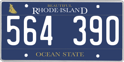RI license plate 564390