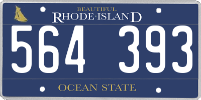 RI license plate 564393