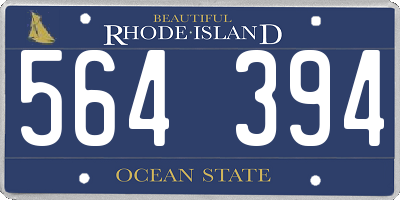 RI license plate 564394