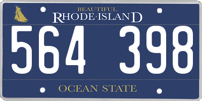 RI license plate 564398