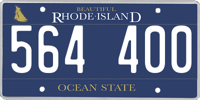 RI license plate 564400