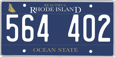 RI license plate 564402