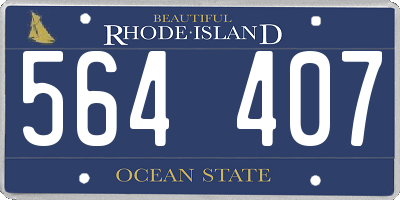 RI license plate 564407