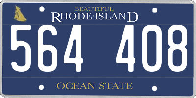 RI license plate 564408