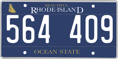RI license plate 564409