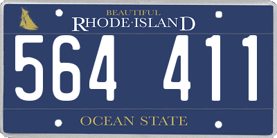 RI license plate 564411