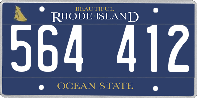 RI license plate 564412